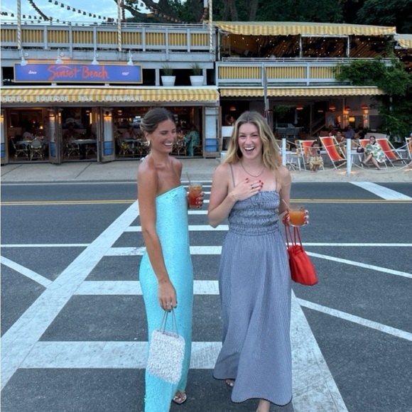 Tory Burch Sequin Mesh Strapless Dress - Picture 7 of 11